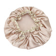 Lovely Thick Women Satin Colorful Double Waterproof Hair Cover Bathing Cap(Gold) - Bath Supplies by PMC TechLife | Online Shopping South Africa | PMC TechLife | Buy Now Pay Later Mobicred
