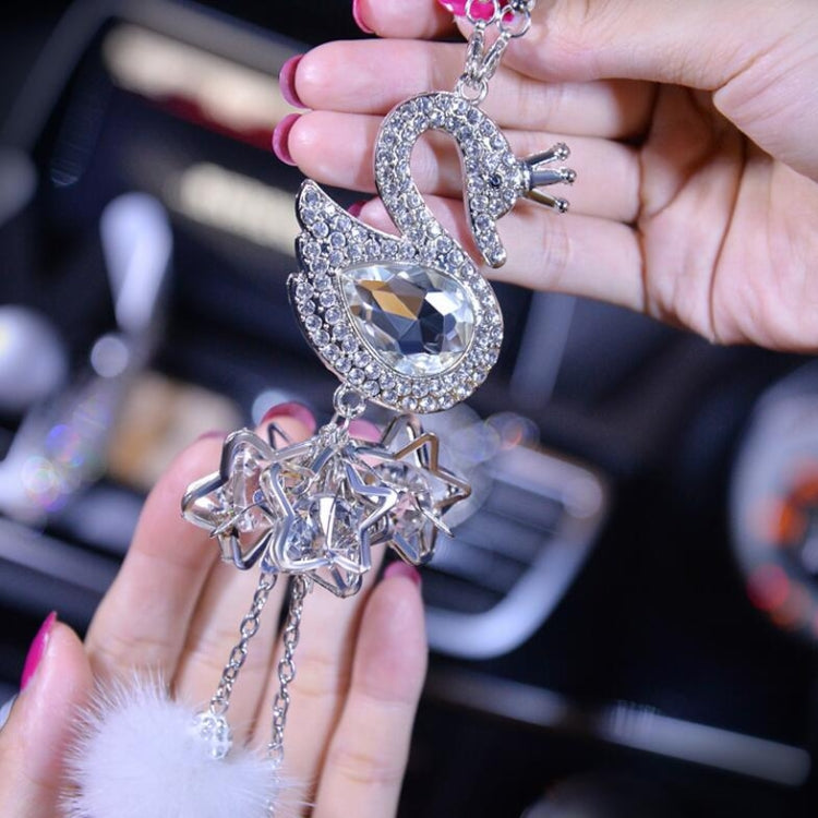 Car Pendant Crystal Swan Car Rearview Mirror Pendant - Ornaments by PMC TechLife | Online Shopping South Africa | PMC TechLife | Buy Now Pay Later Mobicred