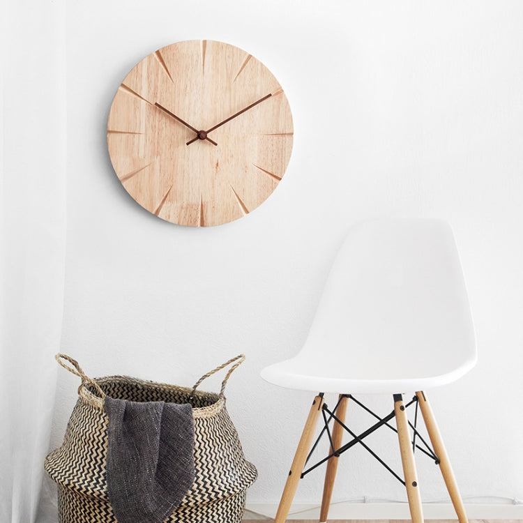 12 inch Solid Wooden Wall Clock Home Living Room Wall Clock Decorative Clock - Wall Clock by PMc TechLife | Online Shopping South Africa | PMc TechLife | Buy Now Pay Later Mobicred