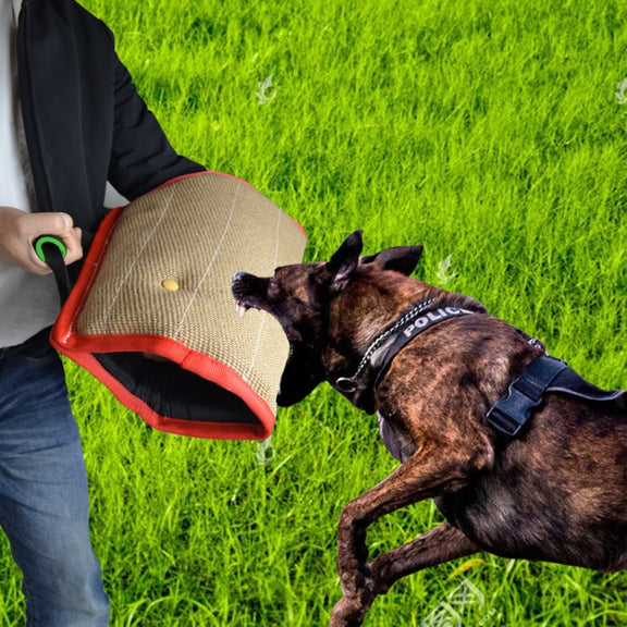 Red Twill Jute Training Dog Bite Sleeve Open Sleeve Protector Pet Products