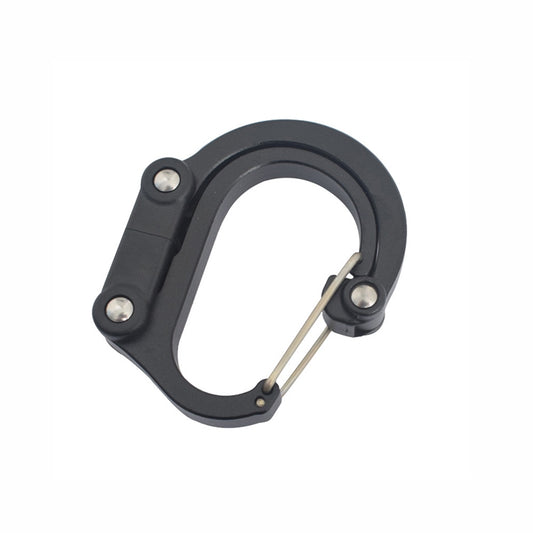 Multifunctional Carabiner Aluminum Alloy D-Type Outdoor Products Quick-Hanging Buckle(Black) - free shipping - PMC Jewellery - Order now!
