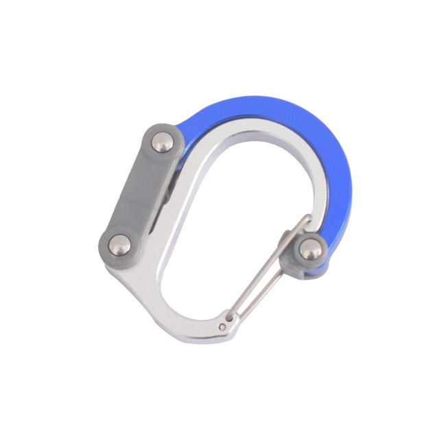 Multifunctional Carabiner Aluminum Alloy D-Type Outdoor Products Quick-Hanging Buckle(Blue)