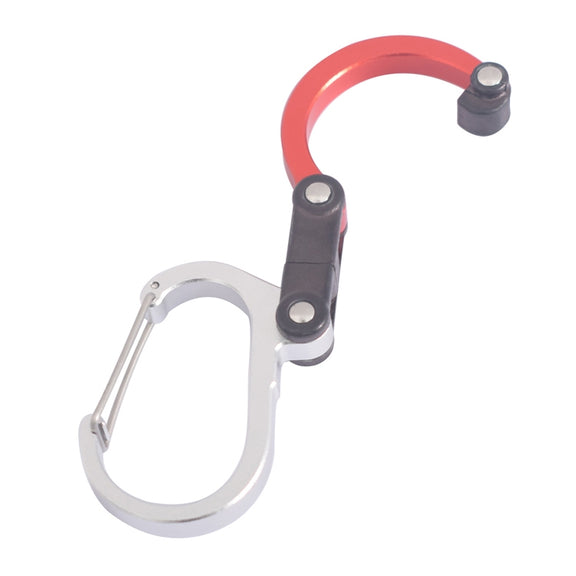Multifunctional Carabiner Aluminum Alloy D-Type Outdoor Products Quick-Hanging Buckle(Blue)