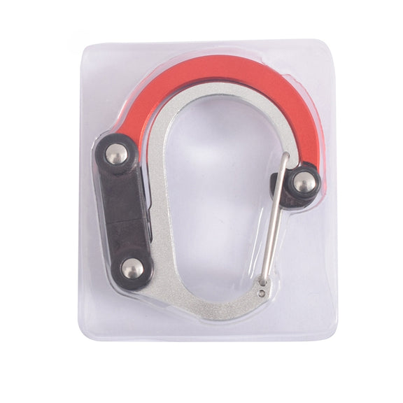 Multifunctional Carabiner Aluminum Alloy D-Type Outdoor Products Quick-Hanging Buckle(Blue)