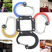 Multifunctional Carabiner Aluminum Alloy D-Type Outdoor Products Quick-Hanging Buckle(Red)