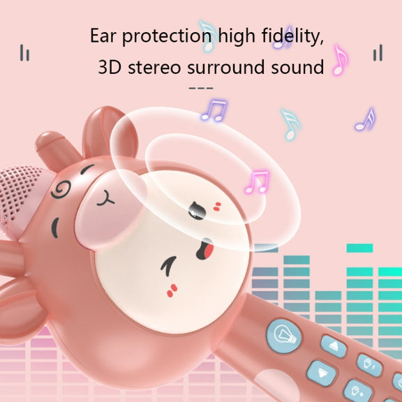 Children Wireless Singing Microphone Early Education Toys, Colour: Pink