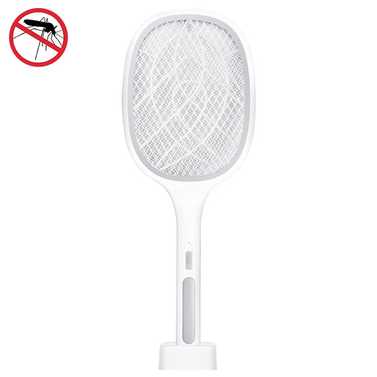 Electrical Mosquito Swatter Mosquito Killer Two-In-One USB Rechargeable Household Electrical Mosquito Swatter, Colour: LEDx10 Gray (Base Charging) - Fly Swatter by PMC TechLife | Online Shopping South Africa | PMC TechLife | Buy Now Pay Later Mobicred