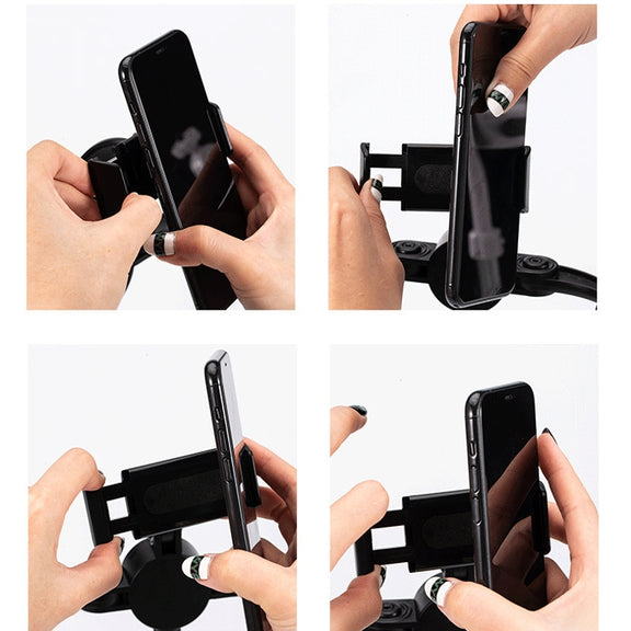 Telescopic Adjustment Live Frame Desktop Tablet Mobile Phone Bracket, Specification: K06 Three-seat (White)