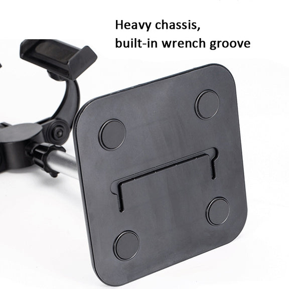 Telescopic Adjustment Live Frame Desktop Tablet Mobile Phone Bracket, Specification: K07 Three-seat With Fill Light  (Black)