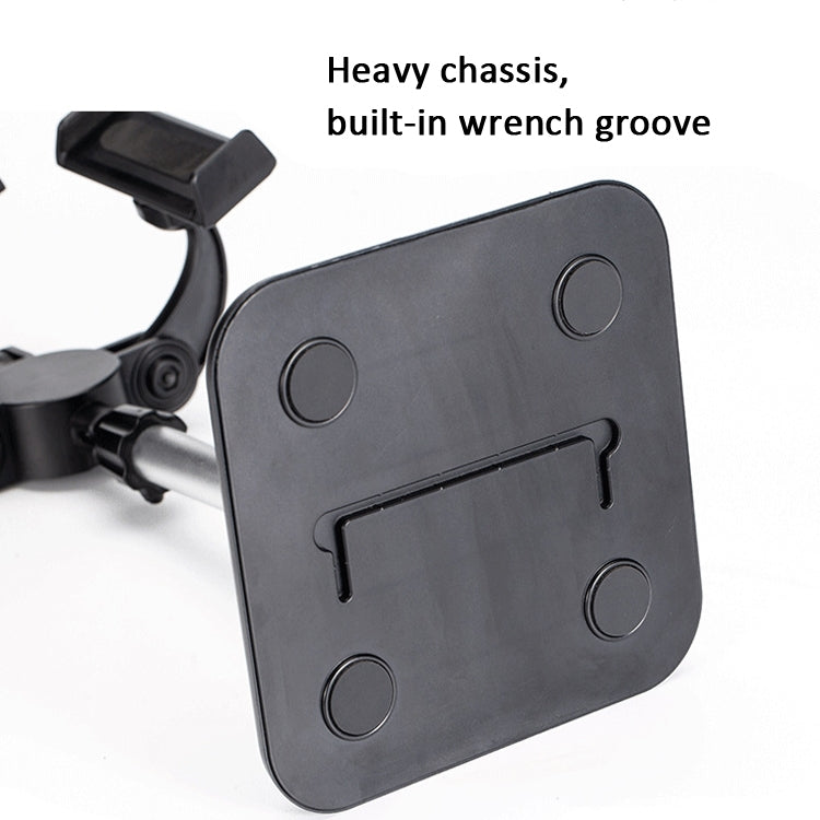 Telescopic Adjustment Live Frame Desktop Tablet Mobile Phone Bracket, Specification: K07 Three-seat With Fill Light  (Black)