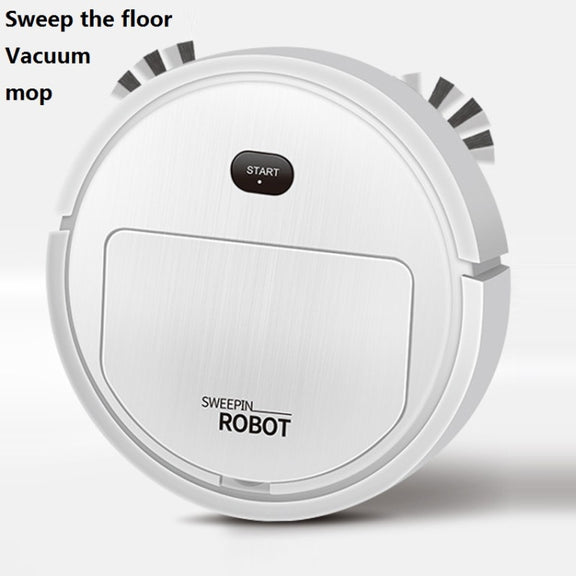 Household Automatic Smart Charging Sweeping Robot, Specification: 3 in 1���White���