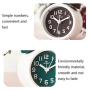 6016 Simple Bell Small Alarm Clock Students Learning Bedside Clock With Night Light(Coffee Color)