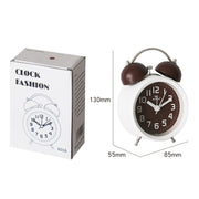6016 Simple Bell Small Alarm Clock Students Learning Bedside Clock With Night Light(Red)