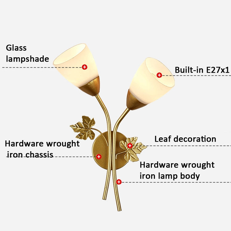 6014 Iron Wall Lights LED Bedroom Bedside Lights Postmodern Corridor Trump Light Hotel Restaurant Lighting, Power source: Without Light Bulb( Black Single Head) - free shipping - PMc TechLife - Order now!