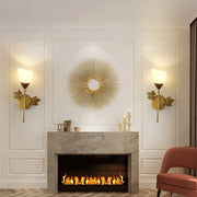 6014 Iron Wall Lights LED Bedroom Bedside Lights Postmodern Corridor Trump Light Hotel Restaurant Lighting, Power source:  5W Warm Light( Black Single Head)