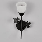 6014 Iron Wall Lights LED Bedroom Bedside Lights Postmodern Corridor Trump Light Hotel Restaurant Lighting, Power source:  12W White Light( Black Single Head)