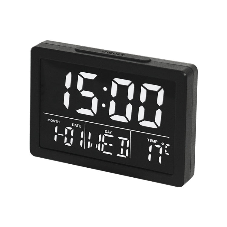 Large Screen LED Clock Bedside Multifunctional Electronic Alarm Clock(Black Shell White Light) - free shipping - PMc TechLife - Order now!