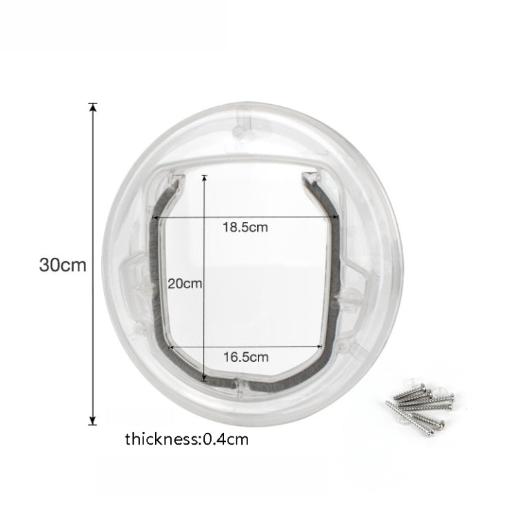 Pet Supplies PC Material Round Glass Door Cat Puppy Door Hole(Transparent) - Pet Screen Doors by PMC TechLife | Online Shopping South Africa | PMC TechLife | Buy Now Pay Later Mobicred