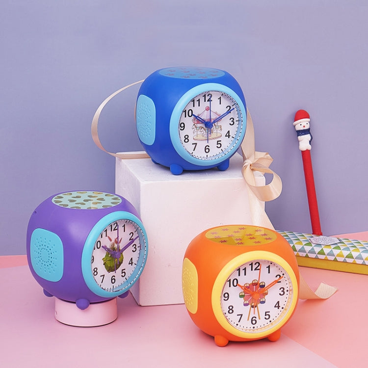 Children Romantic Starry Sky Projection Music Pointer Alarm Clock(Purple) - Novelty Clock by PMc TechLife | Online Shopping South Africa | PMc TechLife | Buy Now Pay Later Mobicred