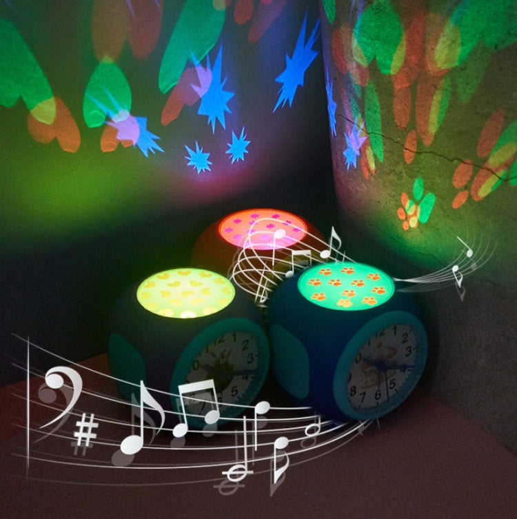 Children Romantic Starry Sky Projection Music Pointer Alarm Clock(Orange)