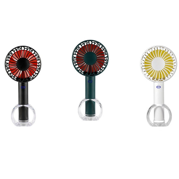 FS-H01 USB Portable Ultra-quiet Large Wind Hand-held Desktop Student Dormitory Household Mini Fan(Black)