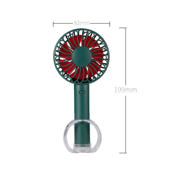 FS-H01 USB Portable Ultra-quiet Large Wind Hand-held Desktop Student Dormitory Household Mini Fan(Green)