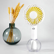FS-H01 USB Portable Ultra-quiet Large Wind Hand-held Desktop Student Dormitory Household Mini Fan(White)