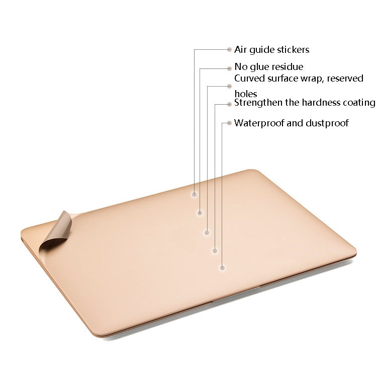 JRC Laptop Film Computer Top Shell Body Protection Sticker For MacBook Pro 15.4 inch A1707 / A1990 (with Touch Bar)(Silver)