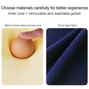 Lumbar Cushion Office Maternity Seat Cushion Car Lumbar Memory Foam Lumbar Pillow,Style: Standard (Gray)