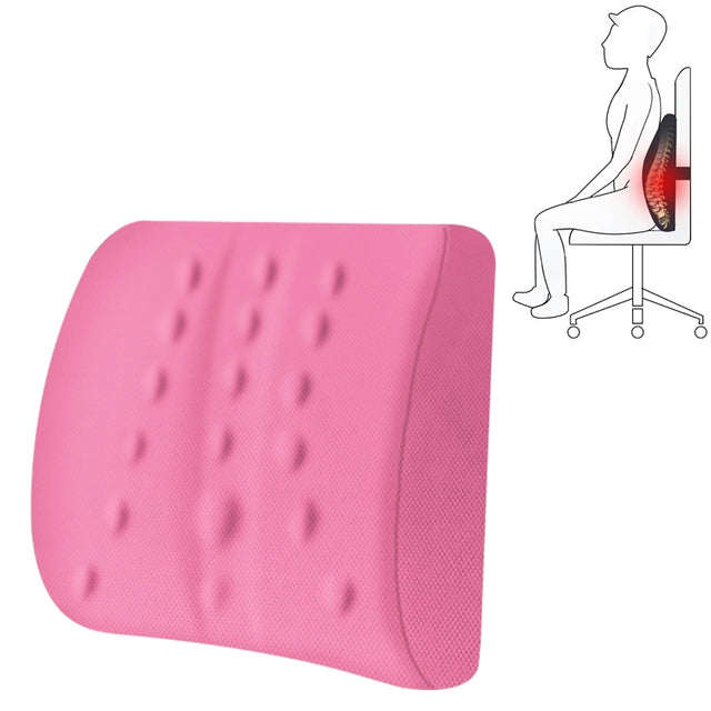 Lumbar Cushion Office Maternity Seat Cushion Car Lumbar Memory Foam Lumbar Pillow,Style: Standard (Pink)