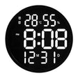 6620 12 Inch LED Simple Wall Clock Living Room Round Silent Digital Temperature And Humidity Electronic Clock(Black Frame US Plug) - Wall Clock by PMc TechLife | Online Shopping South Africa | PMc TechLife | Buy Now Pay Later Mobicred