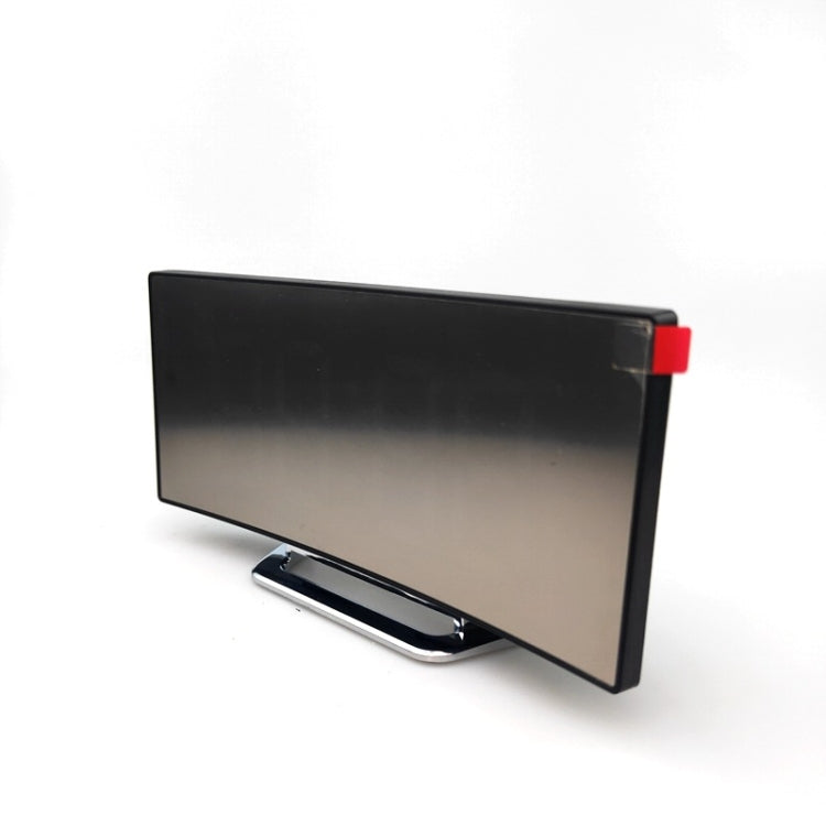 6507 Curved Big Screen Electronic Clock LED Mirror Mute Alarm Clock(Red)