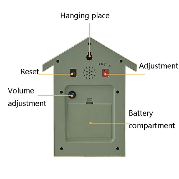 T60 Cuckoo Clock The Bird Reports On The Hour Clock, Colour: Gray Top