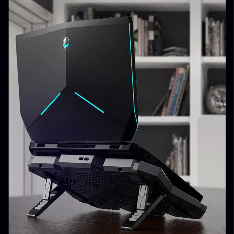 COOLCOLD RGB Notebook Radiator Six Fan Adjustable Laptop Cooling Base 5V Speed  Colorful Version