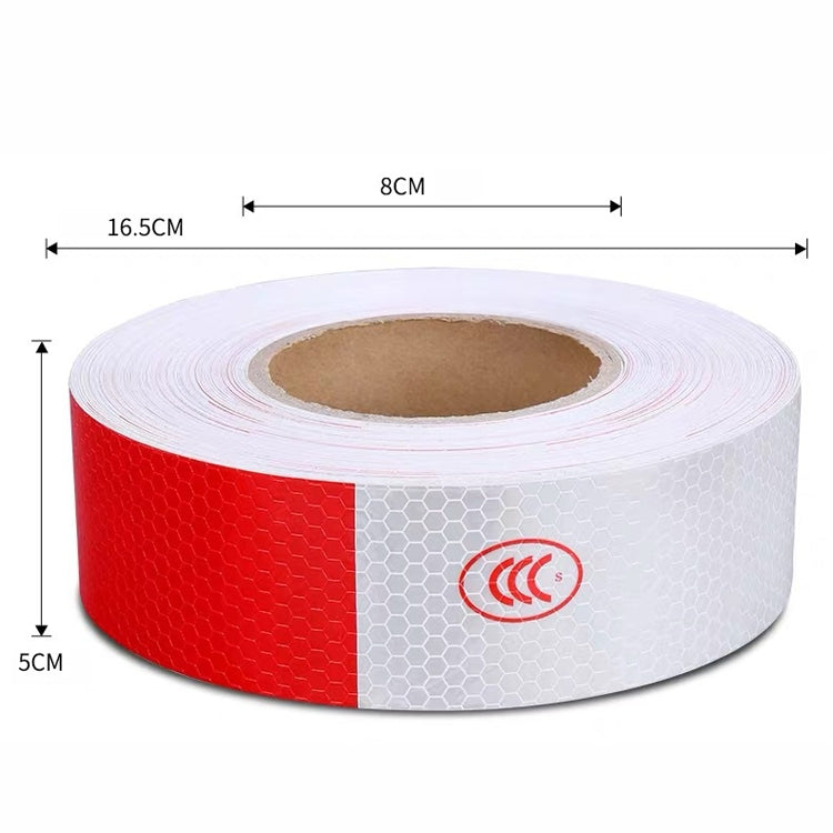 Red And White Car Reflective Film Annual Inspection Of The Car Body Stickers Road Reflective Barlights, Specification: A Roll - Reflective Material by PMc TechLife | Online Shopping South Africa | PMc TechLife | Buy Now Pay Later Mobicred