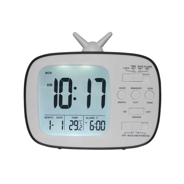 G179 Retro TV Alarm Clock Student Dormitory Bed Electronic Clock(Black English Version) - Novelty Clock by PMc TechLife | Online Shopping South Africa | PMc TechLife | Buy Now Pay Later Mobicred