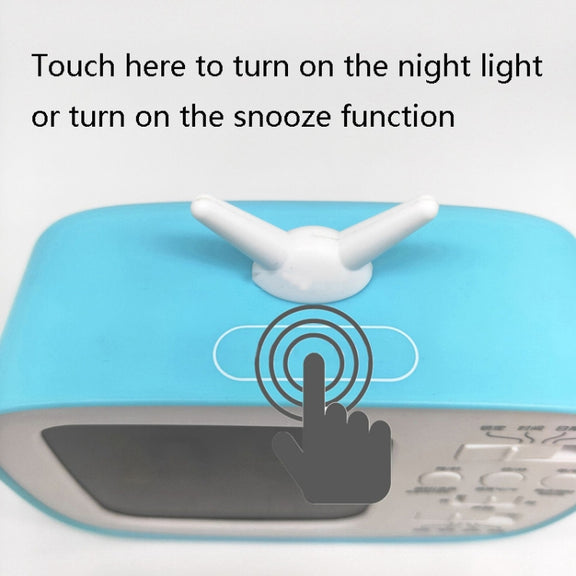 G179 Retro TV Alarm Clock Student Dormitory Bed Electronic Clock(Green English Version)