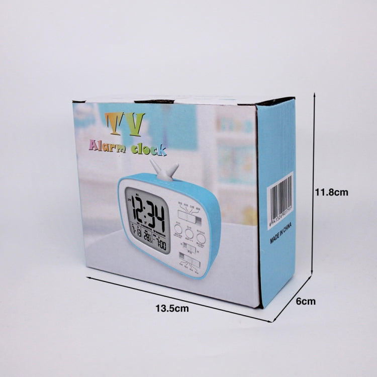 G179 Retro TV Alarm Clock Student Dormitory Bed Electronic Clock(Black English Version)