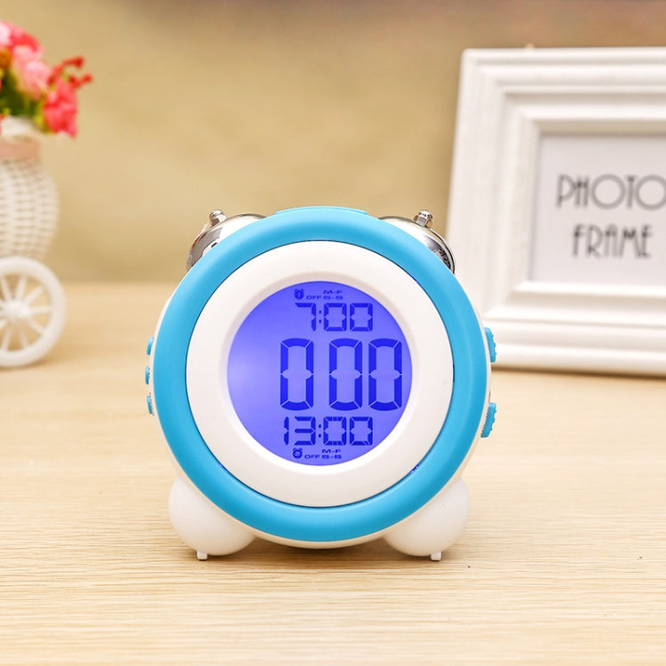 0705 Big Volume Simple Three-Dimensional LED Alarm Clock Mute Luminous Electronic Clock(Light Blue) - Novelty Clock by PMc TechLife | Online Shopping South Africa | PMc TechLife | Buy Now Pay Later Mobicred