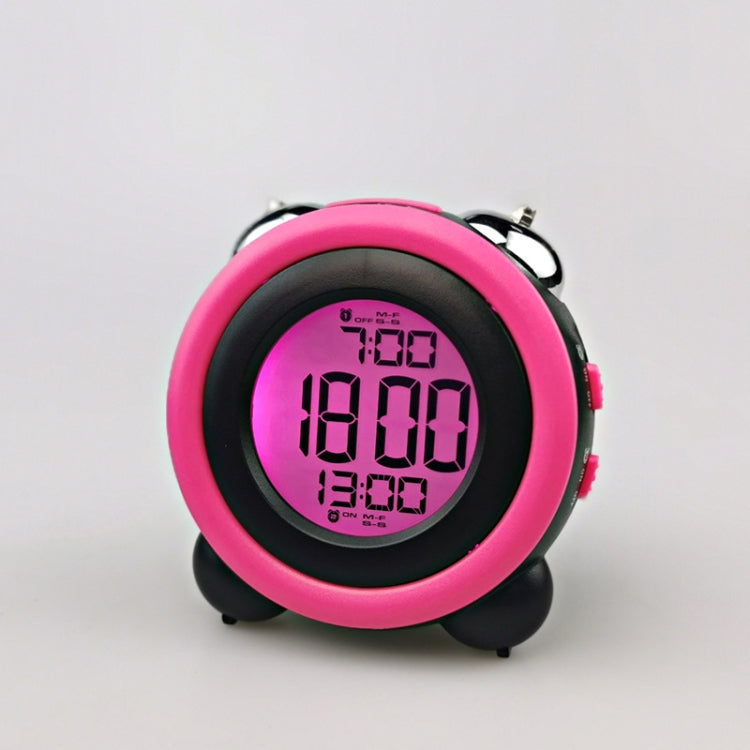 0705 Big Volume Simple Three-Dimensional LED Alarm Clock Mute Luminous Electronic Clock(Black Shell Pink) - Novelty Clock by PMc TechLife | Online Shopping South Africa | PMc TechLife | Buy Now Pay Later Mobicred