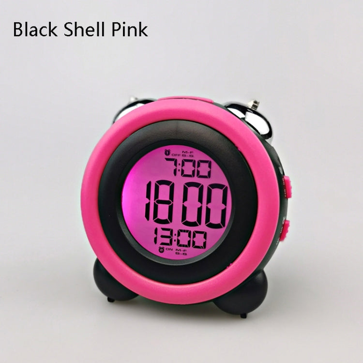 0705 Big Volume Simple Three-Dimensional LED Alarm Clock Mute Luminous Electronic Clock(Black Shell Pink) - Novelty Clock by PMc TechLife | Online Shopping South Africa | PMc TechLife | Buy Now Pay Later Mobicred