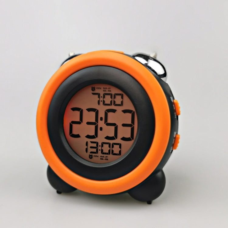 0705 Big Volume Simple Three-Dimensional LED Alarm Clock Mute Luminous Electronic Clock(Black Shell Orange) - Novelty Clock by PMc TechLife | Online Shopping South Africa | PMc TechLife | Buy Now Pay Later Mobicred
