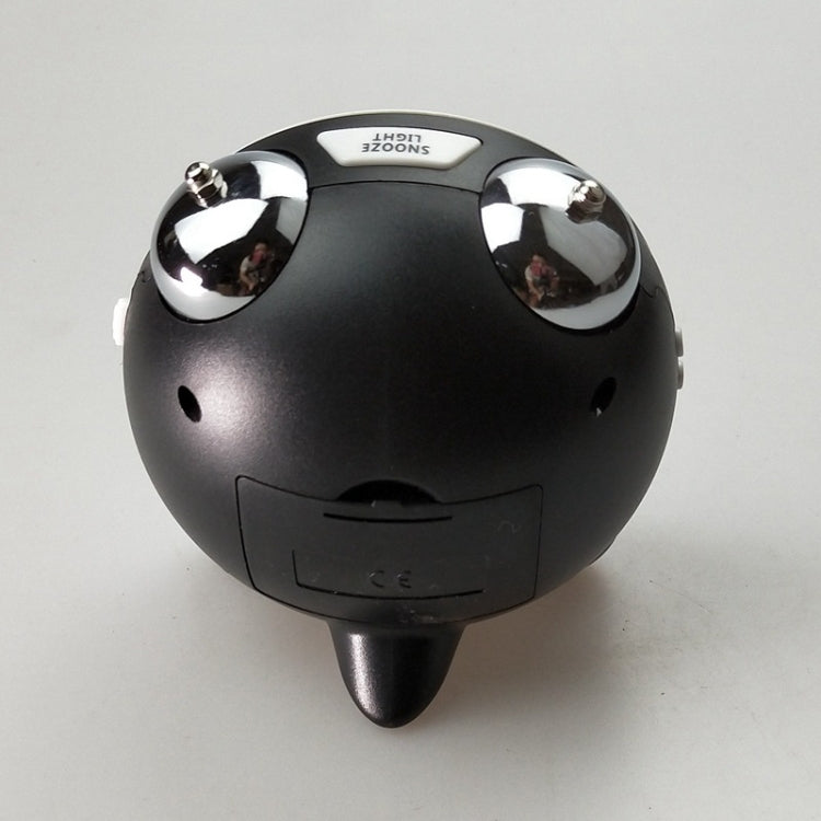 0705 Big Volume Simple Three-Dimensional LED Alarm Clock Mute Luminous Electronic Clock(Black Shell Orange)