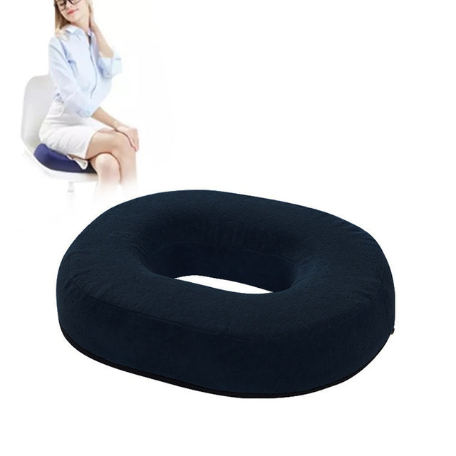 Slow Resilience Memory Foam Office Hip Pad After Hemorrhoids Operation Cushion(Black)