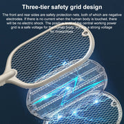Smart Home Dual-Use Mosquito Swatter Mosquito Killer Fly Swatte(Beige)