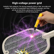Smart Home Dual-Use Mosquito Swatter Mosquito Killer Fly Swatte(Beige)