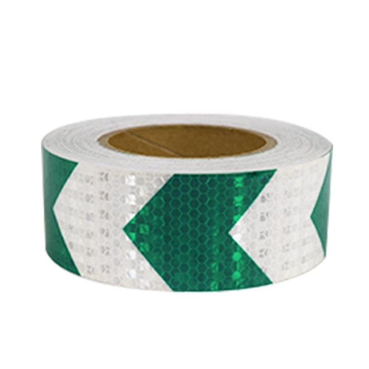 PVC Crystal Color Arrow Reflective Film Truck Honeycomb Guidelines Warning Tape Stickers 5cm x 25m(White Green) - Reflective Material by PMc TechLife | Online Shopping South Africa | PMc TechLife | Buy Now Pay Later Mobicred