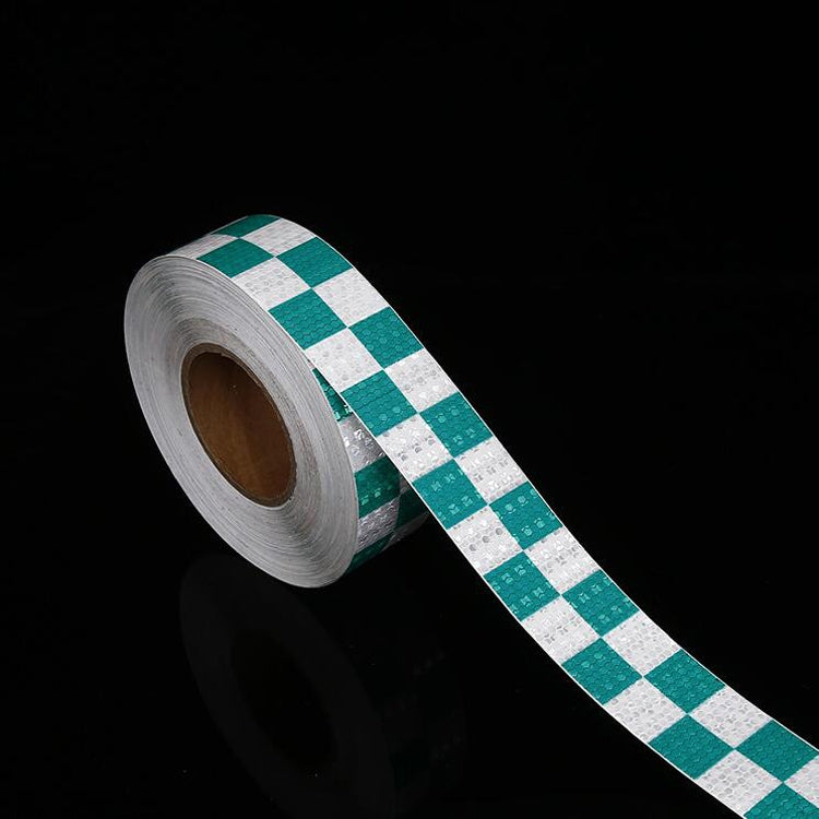 PVC Lattice Reflective Belt Generic Film Traffic Safety Facilities Anti-Collision Warning Stickers(Blue White) - Warning Sticker by PMC Jewellery | Online Shopping South Africa | PMC Jewellery | Buy Now Pay Later Mobicred