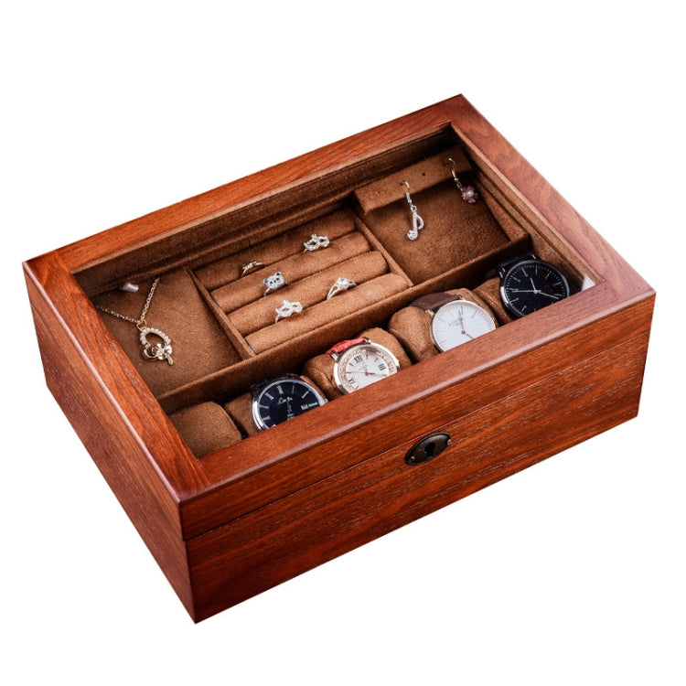 Wooden Watch Storage Box Jewelry Double-Layer Storage Display Box With Lock - free shipping - PMc TechLife - Order now!