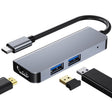 3 In 1 USB-C / Type-C To 4K HDMI + 2 USB 3.0 Ports Multifunctional HUB Docking Station - USB HUB by PMC TechLife | Online Shopping South Africa | PMC TechLife | Buy Now Pay Later Mobicred